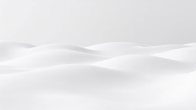 Abstract white wavy background with soft shadows and elegant smooth curves