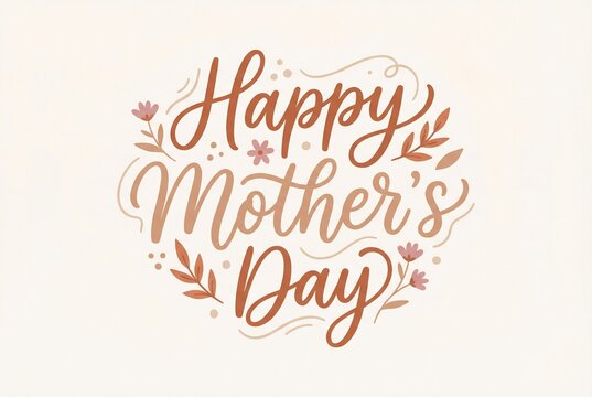 Happy Mother&rsquo;s Day Floral Typography Design