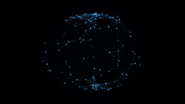 AI Neural Network Glowing Magenta Brain Nodes Motion Graphic