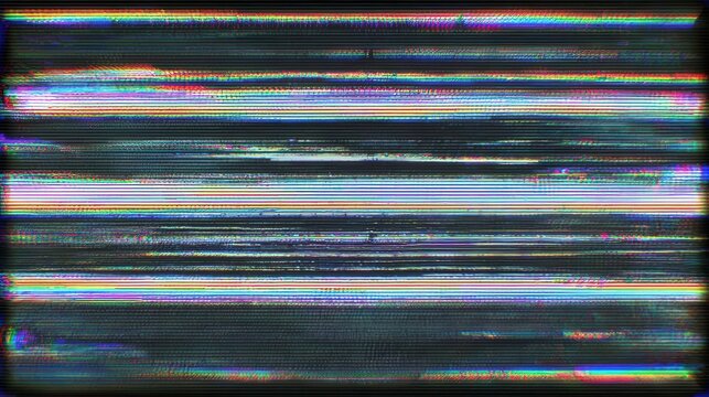 Retro TV Static Glitch Effect with Digital Distortion