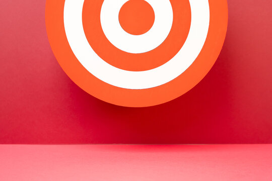 A target circle. Minimalism. Concept of goals and objectives, business vision. Focus, precision and strategic planning for future success today.