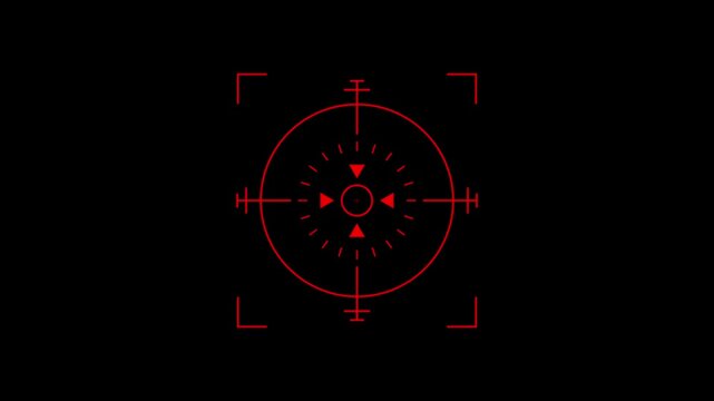 Crosshair target animation featuring reticle, aiming, targeting, sight, scope, precision, and focus.