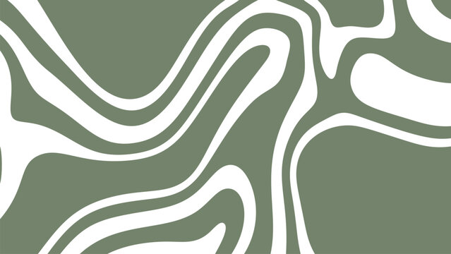 Abstract green pattern background with flowing organic shapes and liquid marble lines