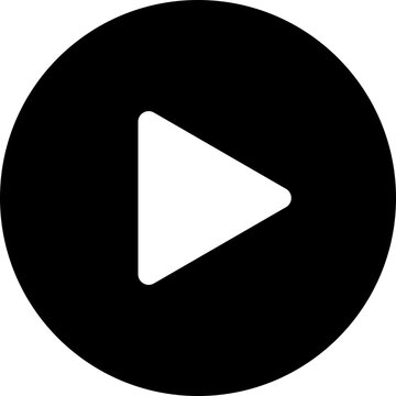 Play button video media player icon vector symbol

