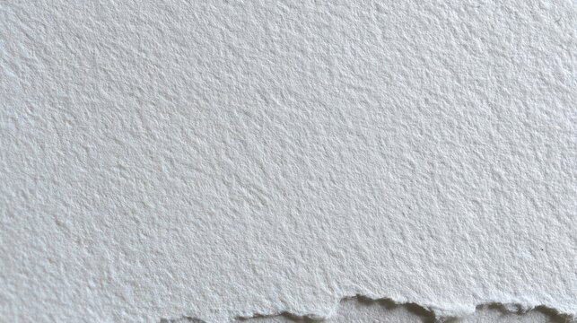 Textured White Paper with Torn Edge for Design