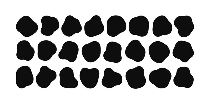 Collection of Irregular Black Shapes illustration