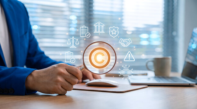 Copyright Protection and Intellectual Property Technology Concept