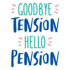 Obraz premium Hello pension quote flat