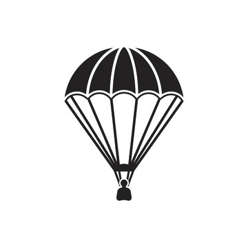 Simple parachute icon for skydiving and flight.