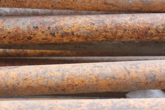 rusty metal pipes