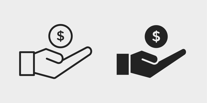 Financial Knowledge Base Icon represents organized financial information, banking resources, digital records, and accessible business knowledge in stroke and filled styles.