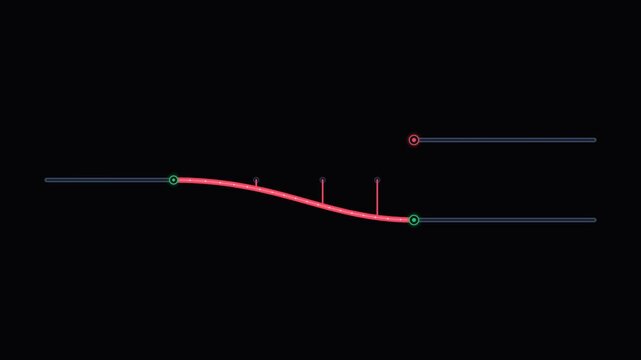Minimalist scientific graph or mathematics chart diagram against dark background