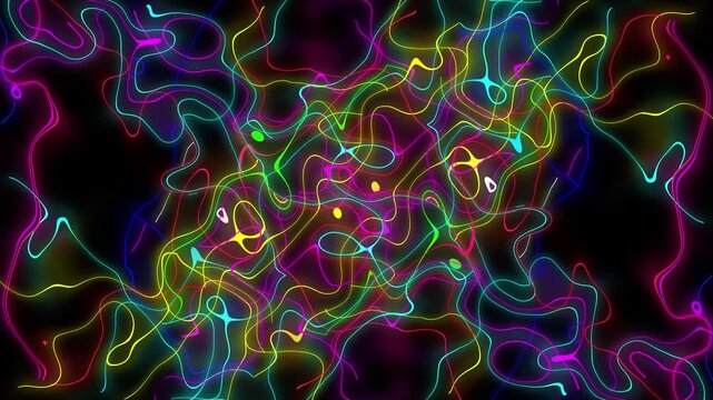 Abstract Glowing Lines Animated Motion Background