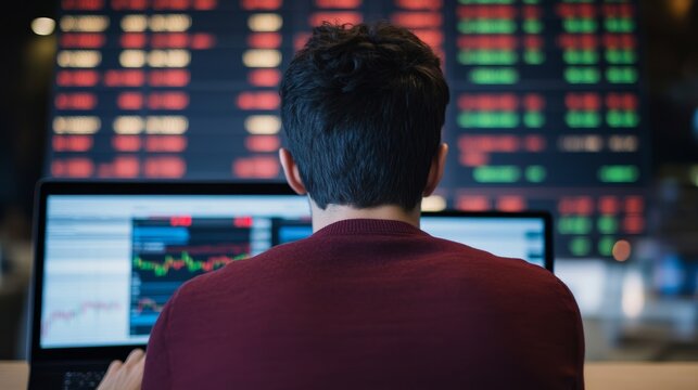 Electric Dusk From a Long-Term Investor Perspective: Investor Reviewing Stock Watchlist With Performance Dashboard