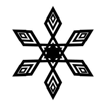 beautiful symmetrical pattern with repeated shapes radiating from the center