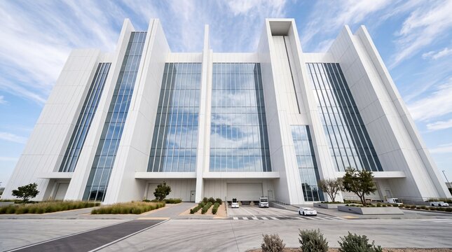 Modern Corporate Headquarters Building with Glass Facade
