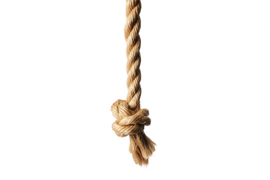 Vertical Hanging Hemp Rope with Sturdy Knot