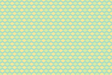 Fototapeta premium Geometric seamless pattern featuring repetitive rhombus shapes in soft pastel green and yellow hues designed as a versatile digital background for modern creative graphic projects