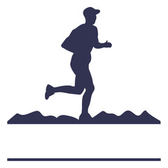 Fototapeta premium Cross Country Running Monogram