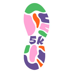 Fototapeta premium Marathon 5k mileage shoe