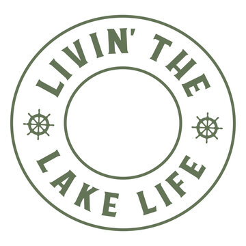 Lake life water activity quote badge