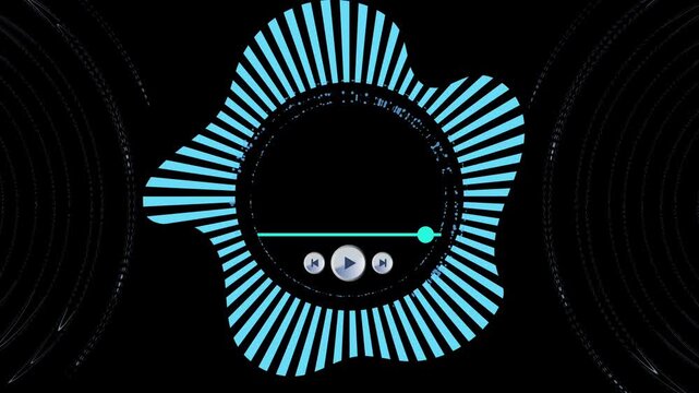 Futuristic Circular Equalizer Motion Graphic