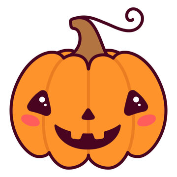 Kawaii Halloween cute pumpkin