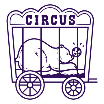 Bear in circus cage
