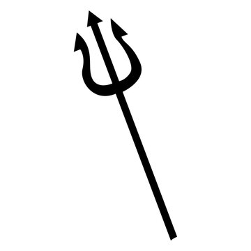 Devil trident silhouette
