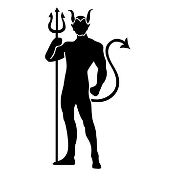 Devil silhouette icon