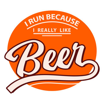 Run funny beer quote