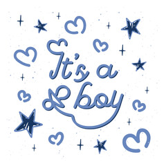 Obraz premium It's a boy gender reveal quote