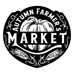 Obraz premium Autumn farmer's market badge
