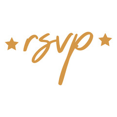 Obraz premium Rsvp lettering quote