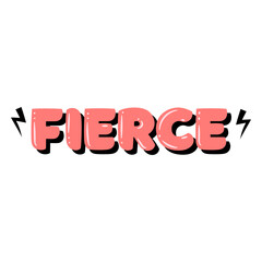 Fototapeta premium Fierce word glossy