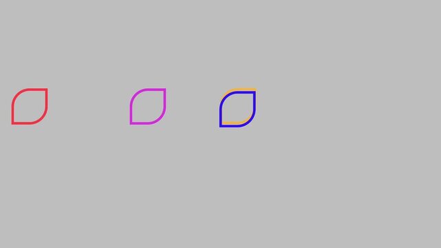 Colorful Rounded Square Shapes Motion Graphic