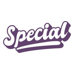 Obraz premium Special purple word lettering