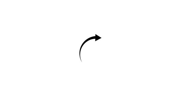 Minimalist circular loading spinner animation, rotating arrow for ui progress circle