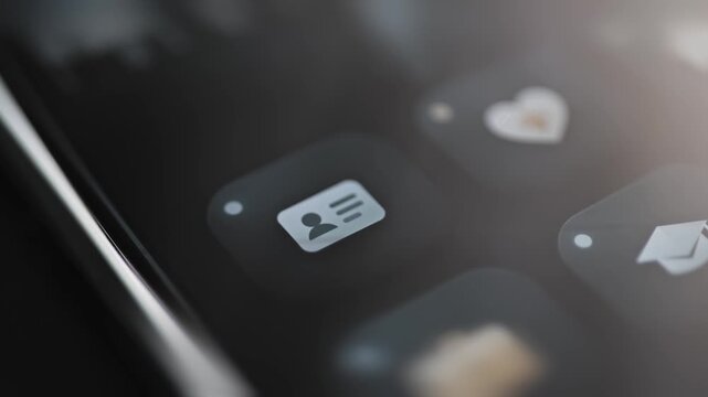 Digital identity icon opens document action menu
