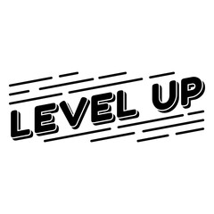Obraz premium Level up cut out quote