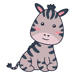 Fototapeta premium Baby zebra cute