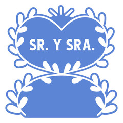 Obraz premium Sr y sra spanish wedding quote