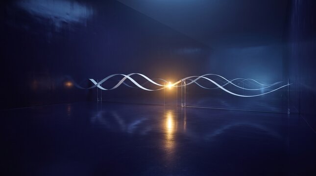 Wave ribbons resolve from a central gold node