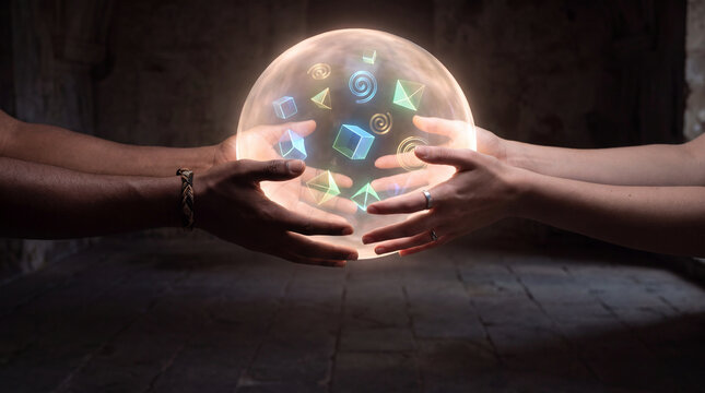 Collaborative teamwork with ai driven data insights and assistant support through shared glowing sphere