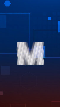 Vertical Glass Alphabet 13