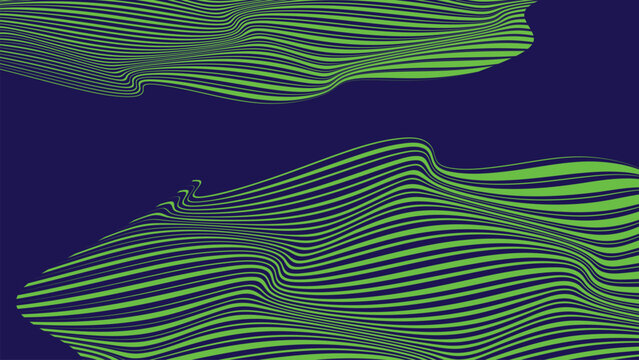 Abstract motion graphic design background . Technology background with curved lines and space for text . Transition shapes . Movement composition . Vector illustration