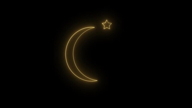 Moon animation featuring a crescent moon.