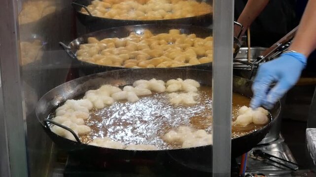 Deep fried dough sticks, Thai street food 