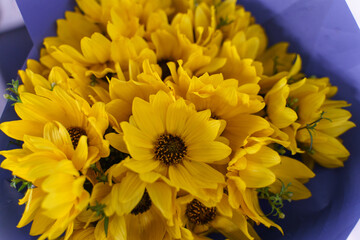 Fototapeta premium Bouquet of Bright Yellow Sunflowers