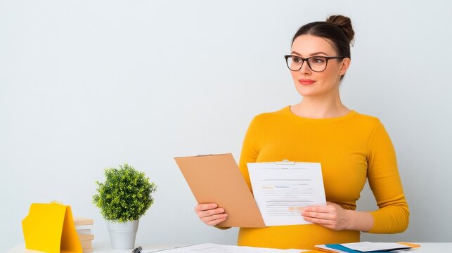 Amber Dawn From a Practical Policy Perspective: Pregnant Economist Preparing Annual Budget Analysis Financial